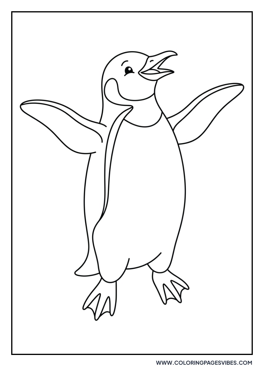 Happy Penguin Jumping