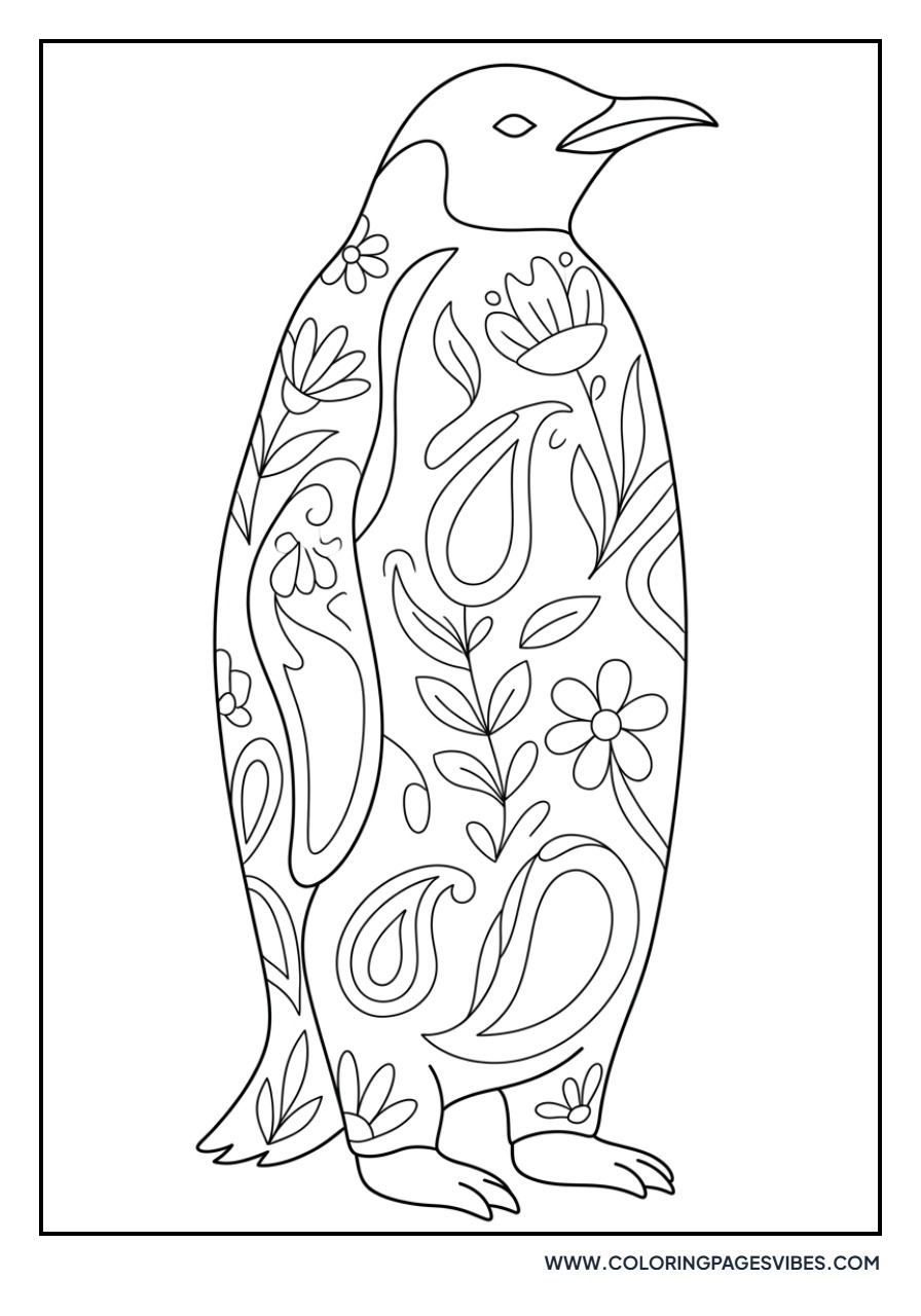 Ornate Patterned Penguin