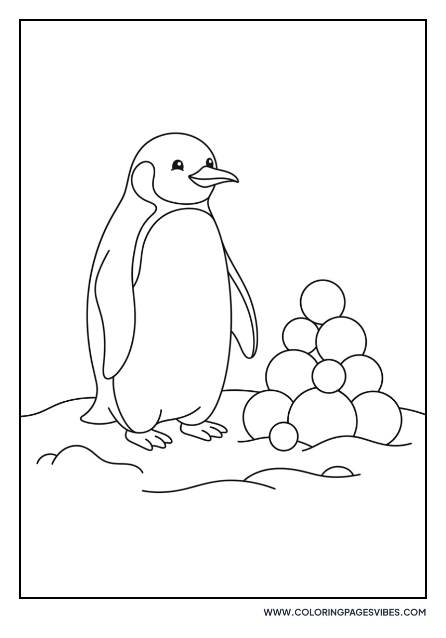 Penguin and Snowballs