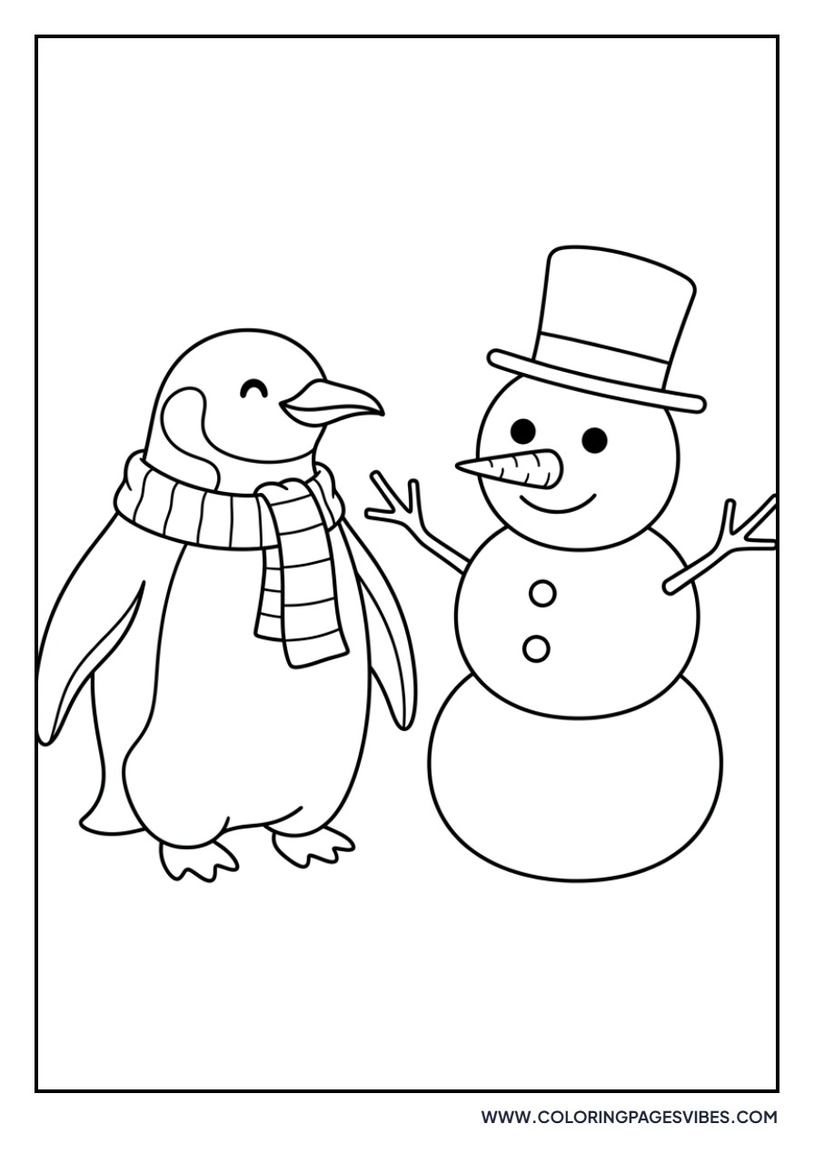 Penguin and Snowman