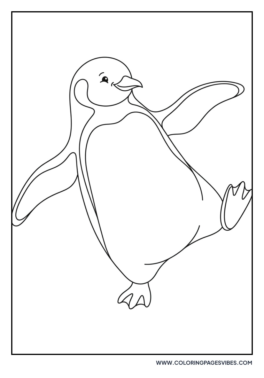 Penguin Balancing on One Foot