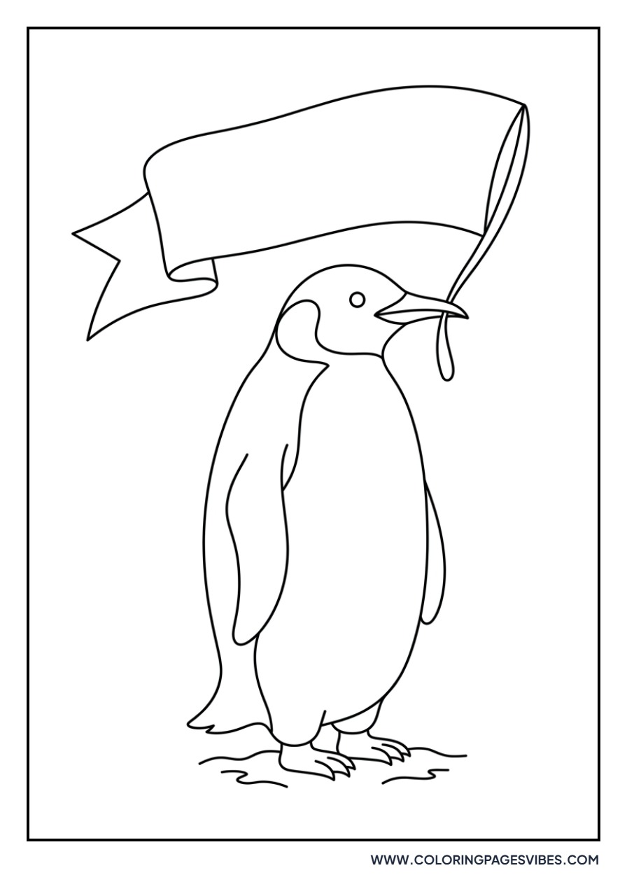 Penguin with a Banner