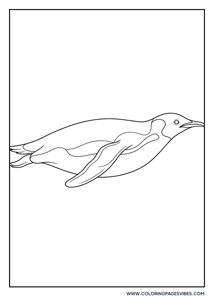 Realistic Swimming Penguin