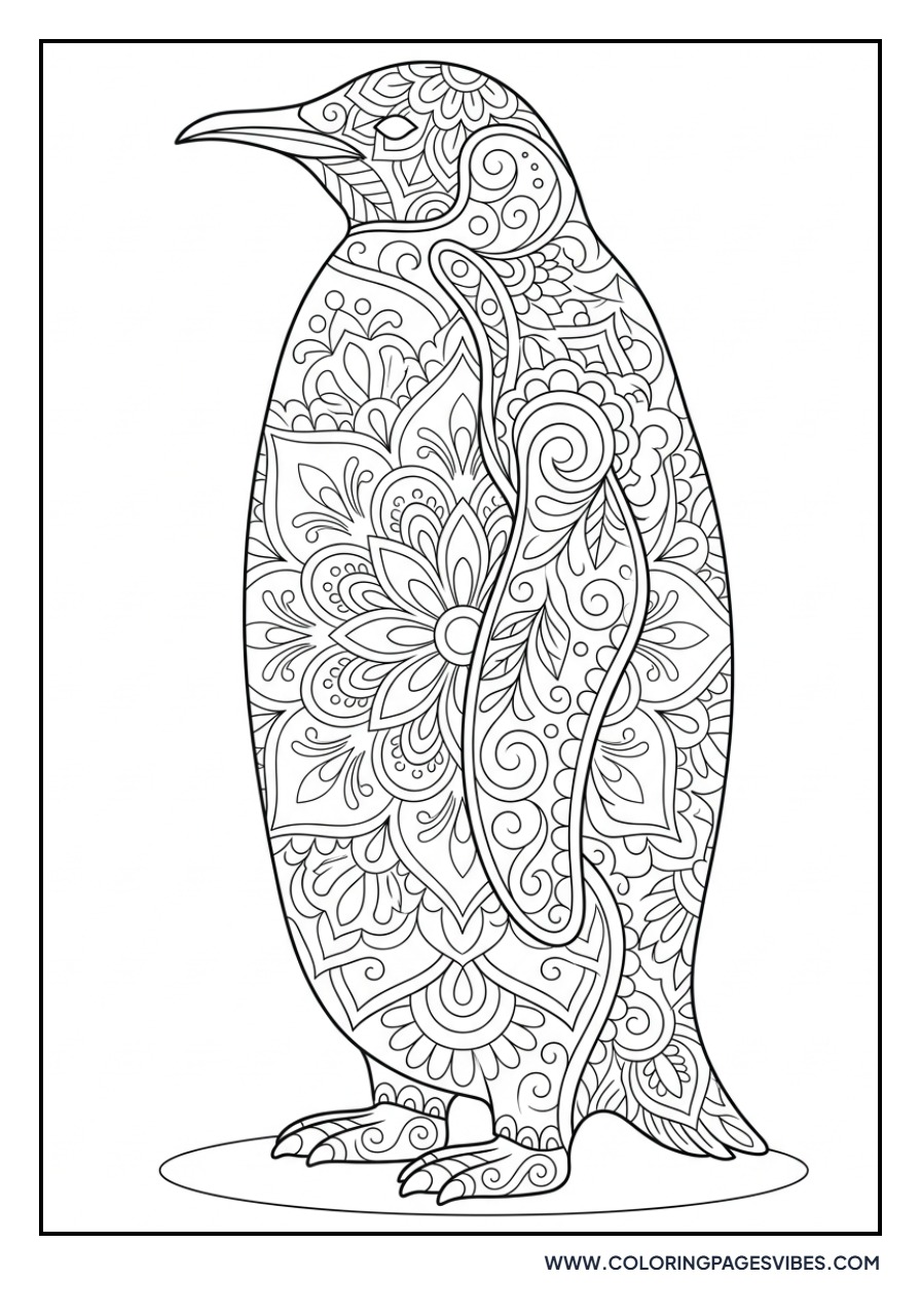 Zen Mandala Penguin