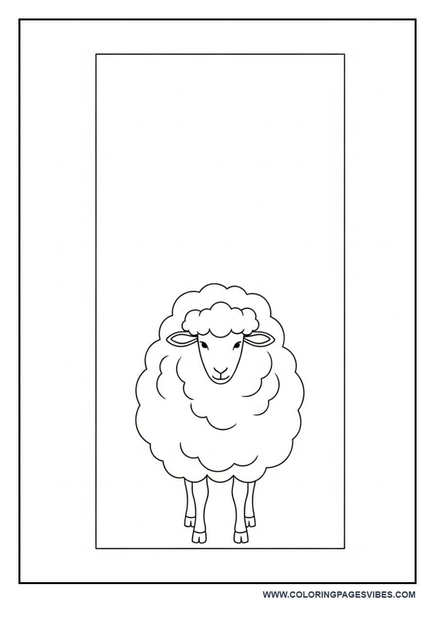 Cute Sheep Coloring Page