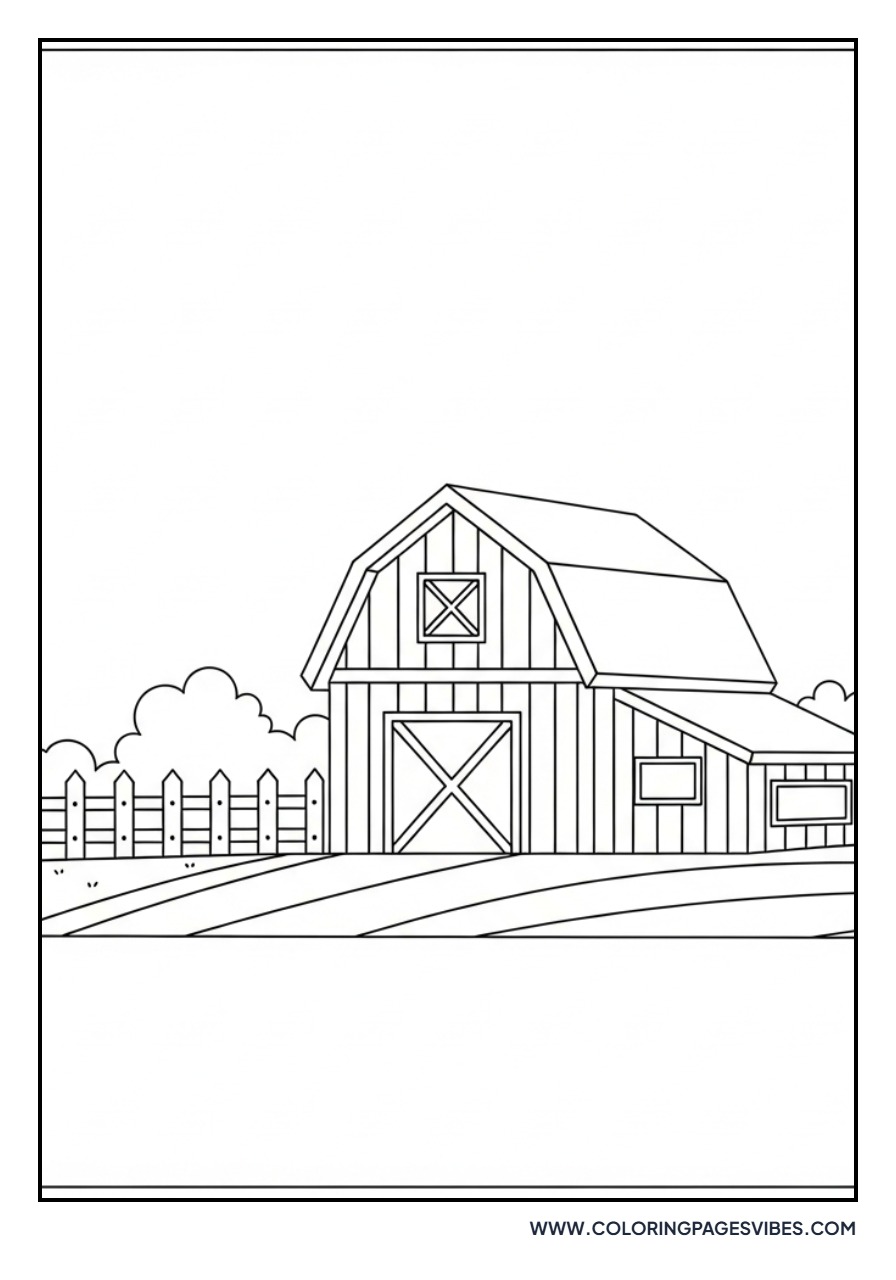 Barn and Fenced Yard