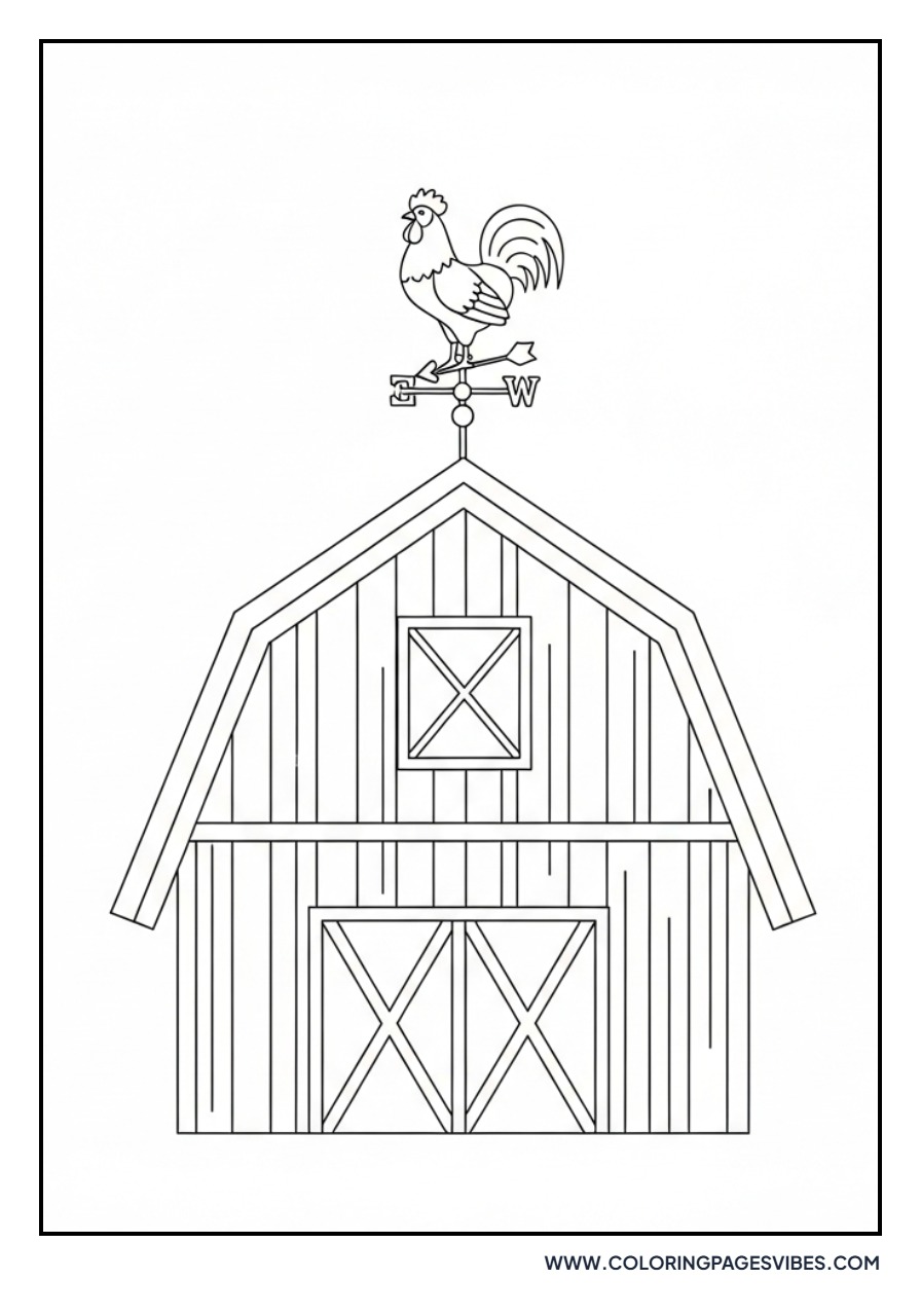 Barn with Weather Vane