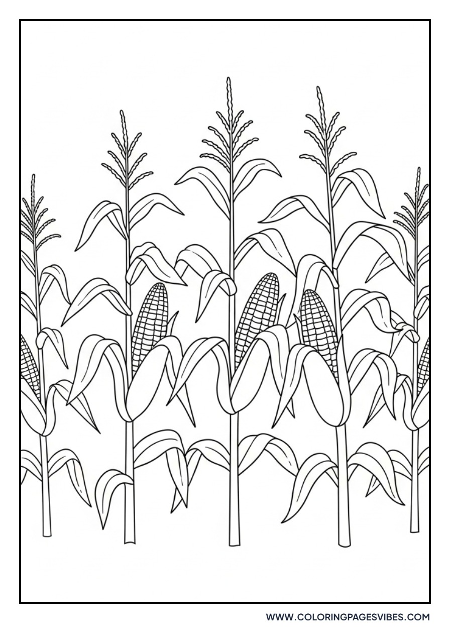 Corn Stalks on Farm