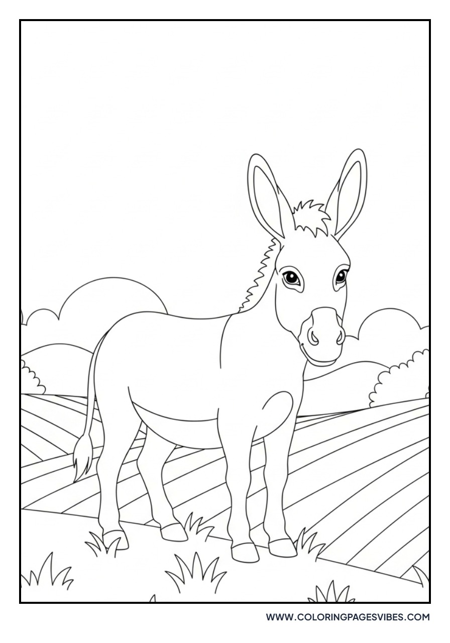 Donkey in the Field