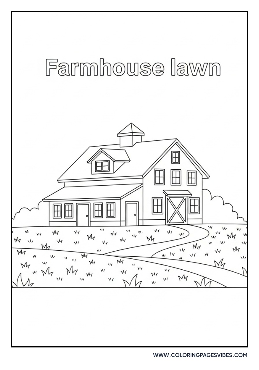 Farmhouse Grassy Lawn
