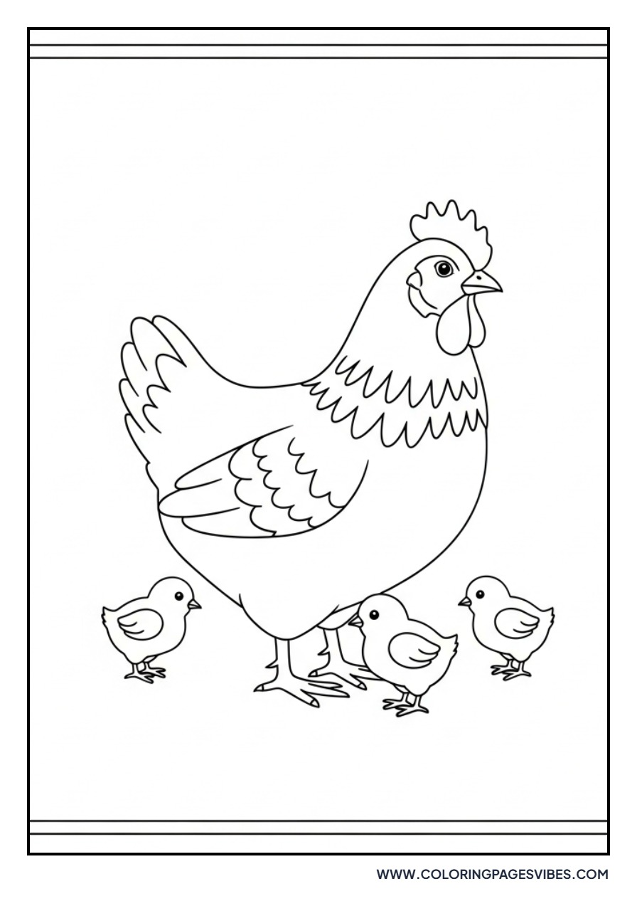 Hen and Chicks Scene