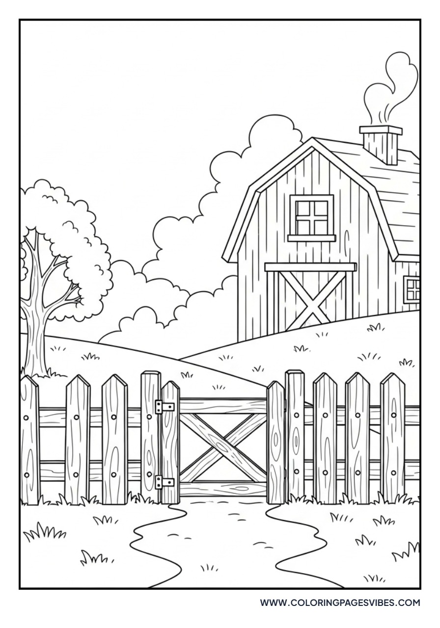 Picket Fence Farm Gate
