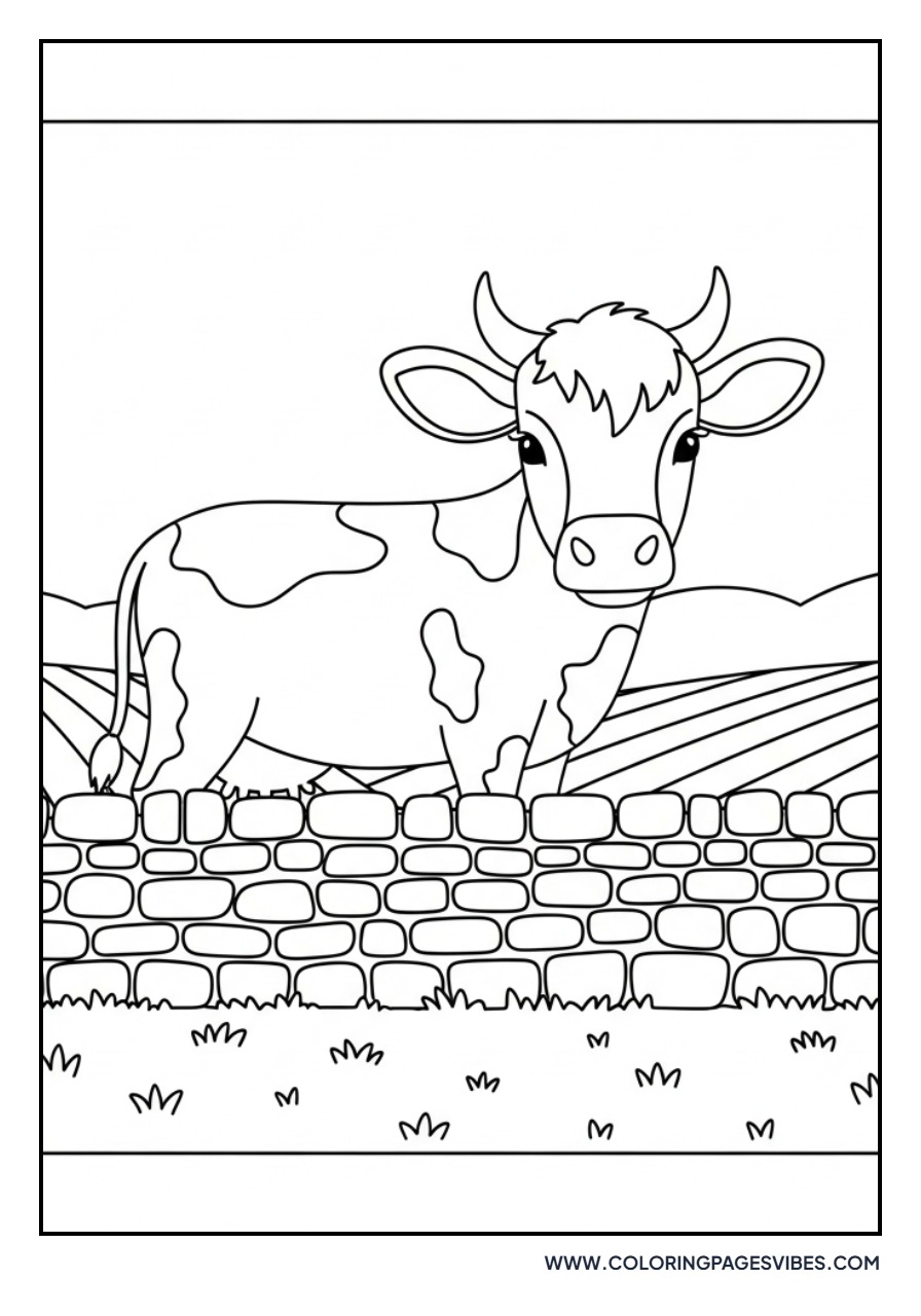 Stone Wall on Farm