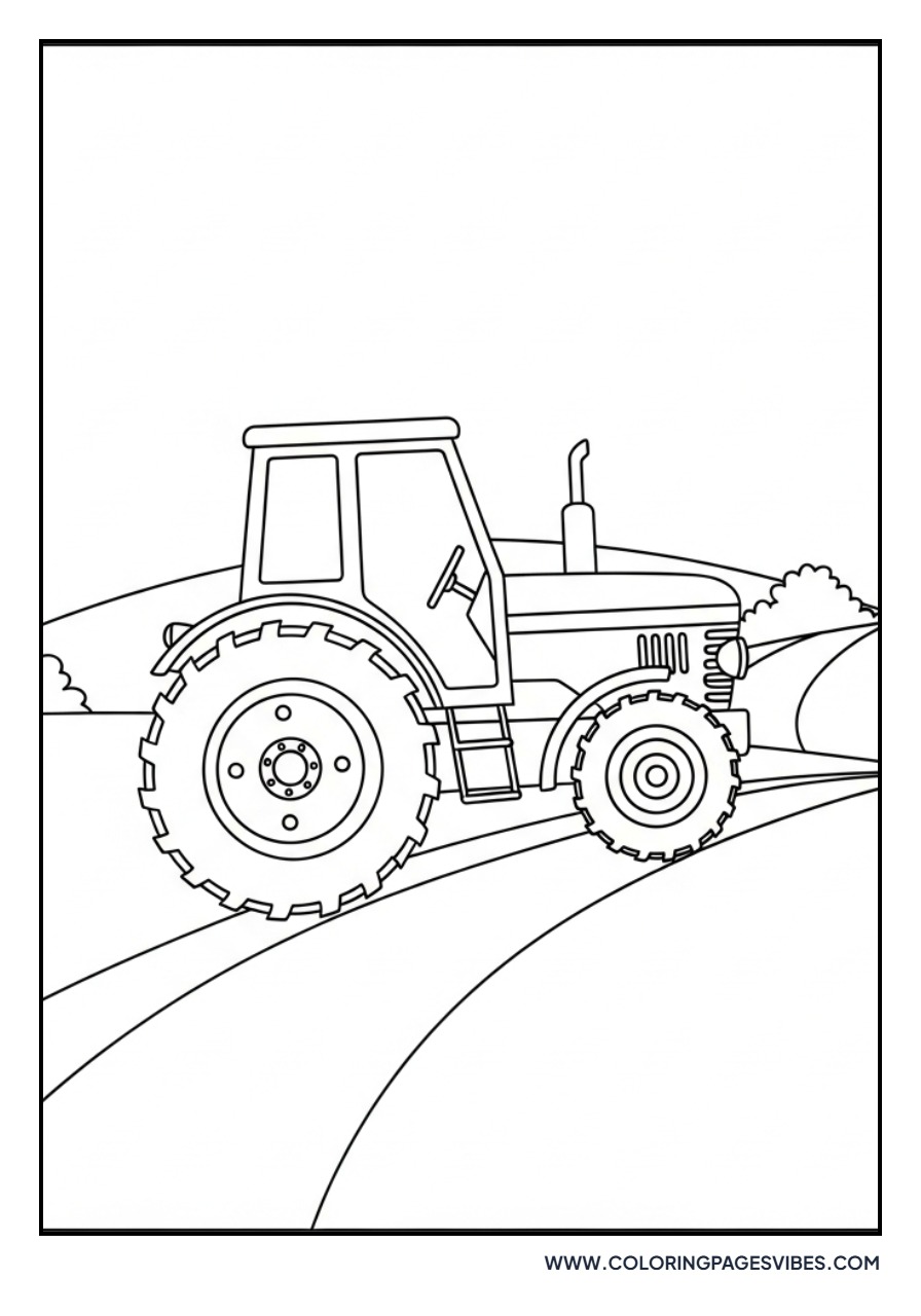 Tractor on Dirt Path