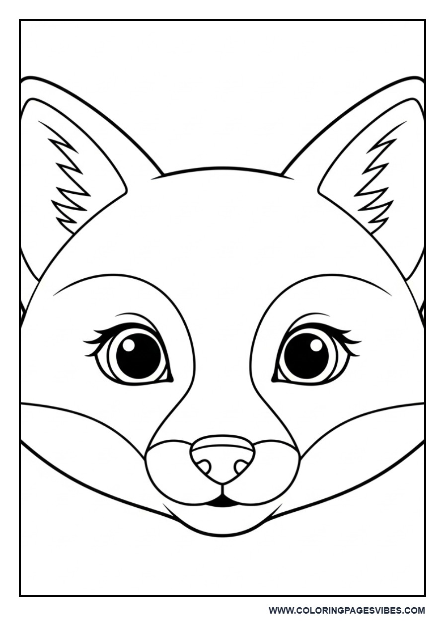 Baby Fox Face Close-Up