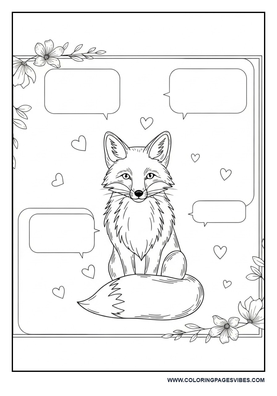 Fox Greeting Card Layout