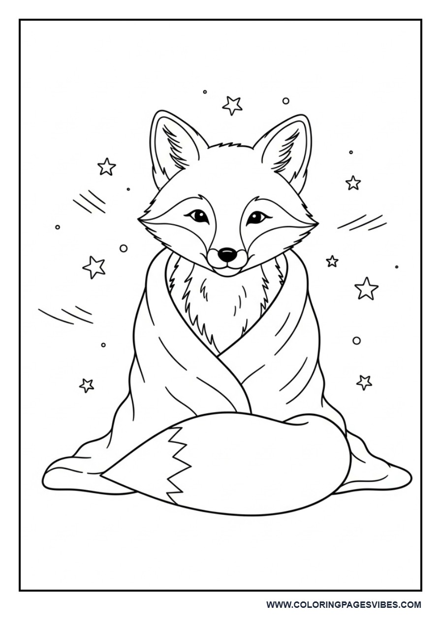 Fox in Cozy Blanket