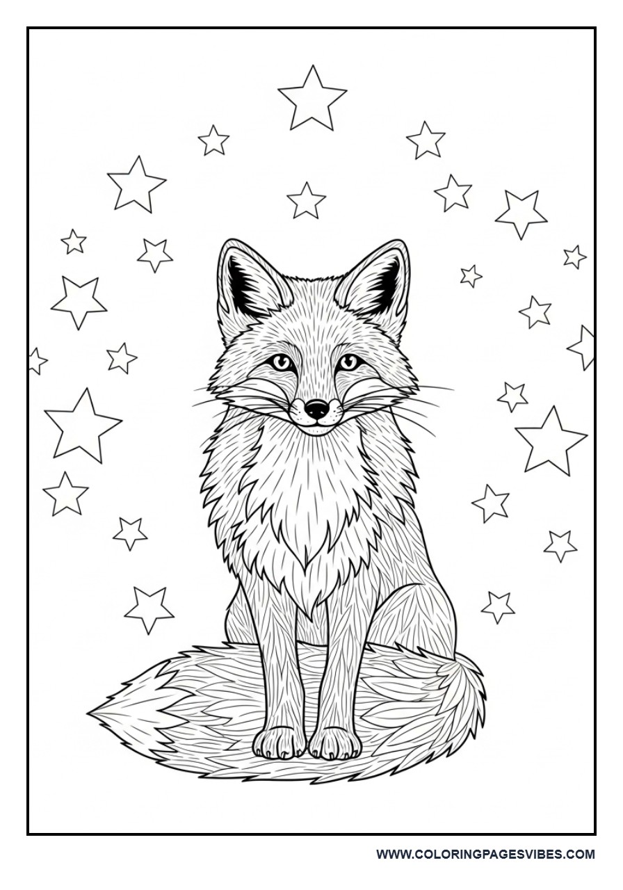 Fox with Floating Stars