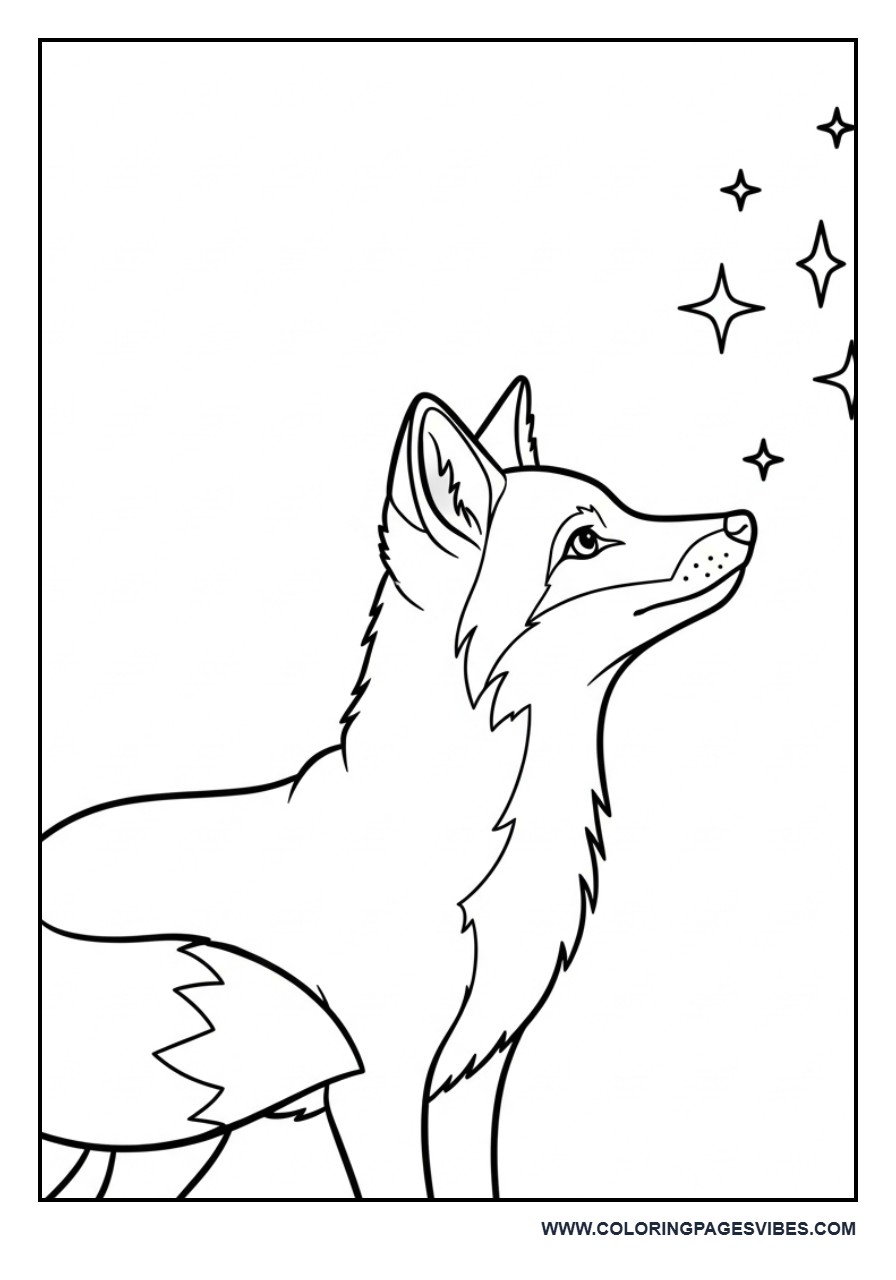 Fox with Magic Sparkles