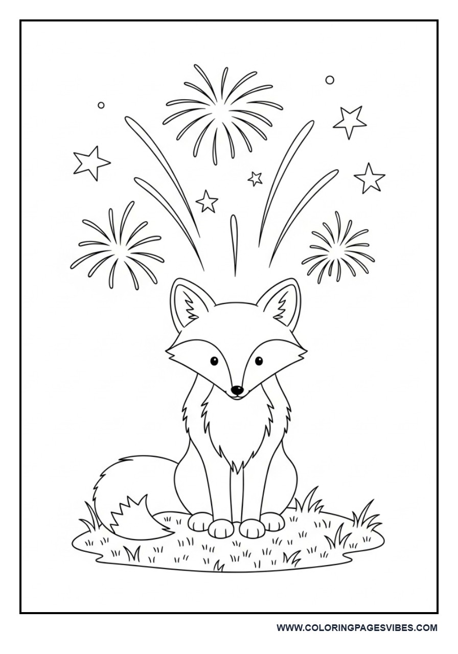 New Year Fox with Stars