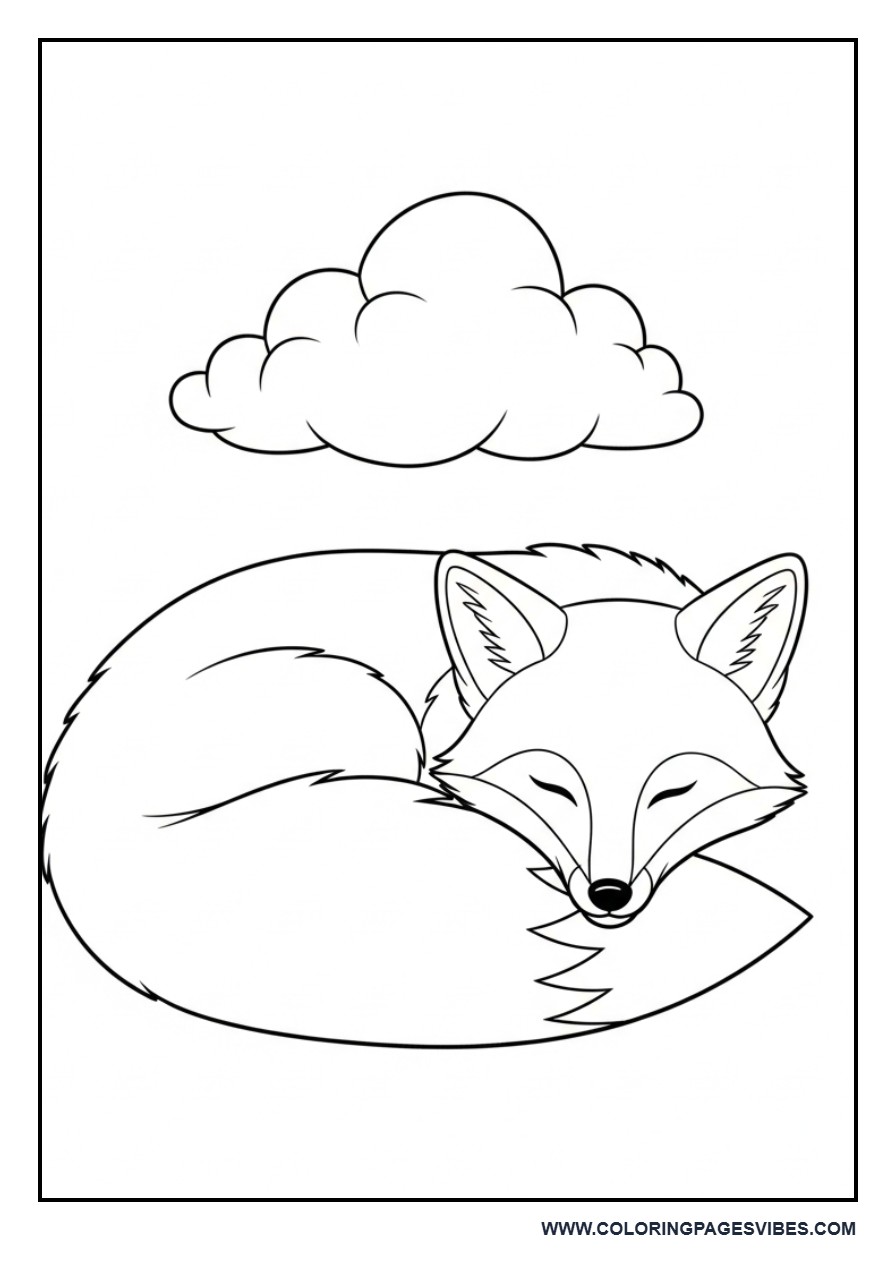 Sleeping Fox with Cloud