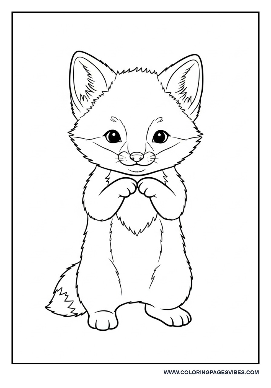 Tiny Fox Cub Standing