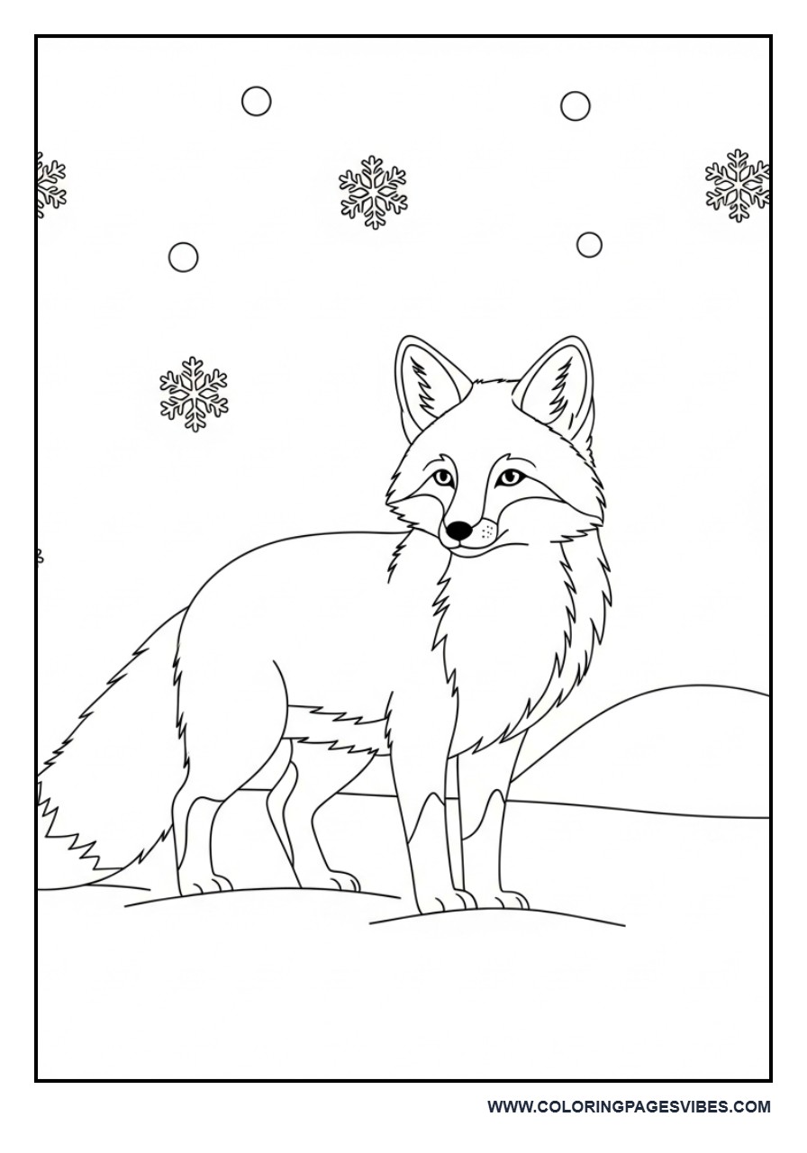 Winter Fox in Snow