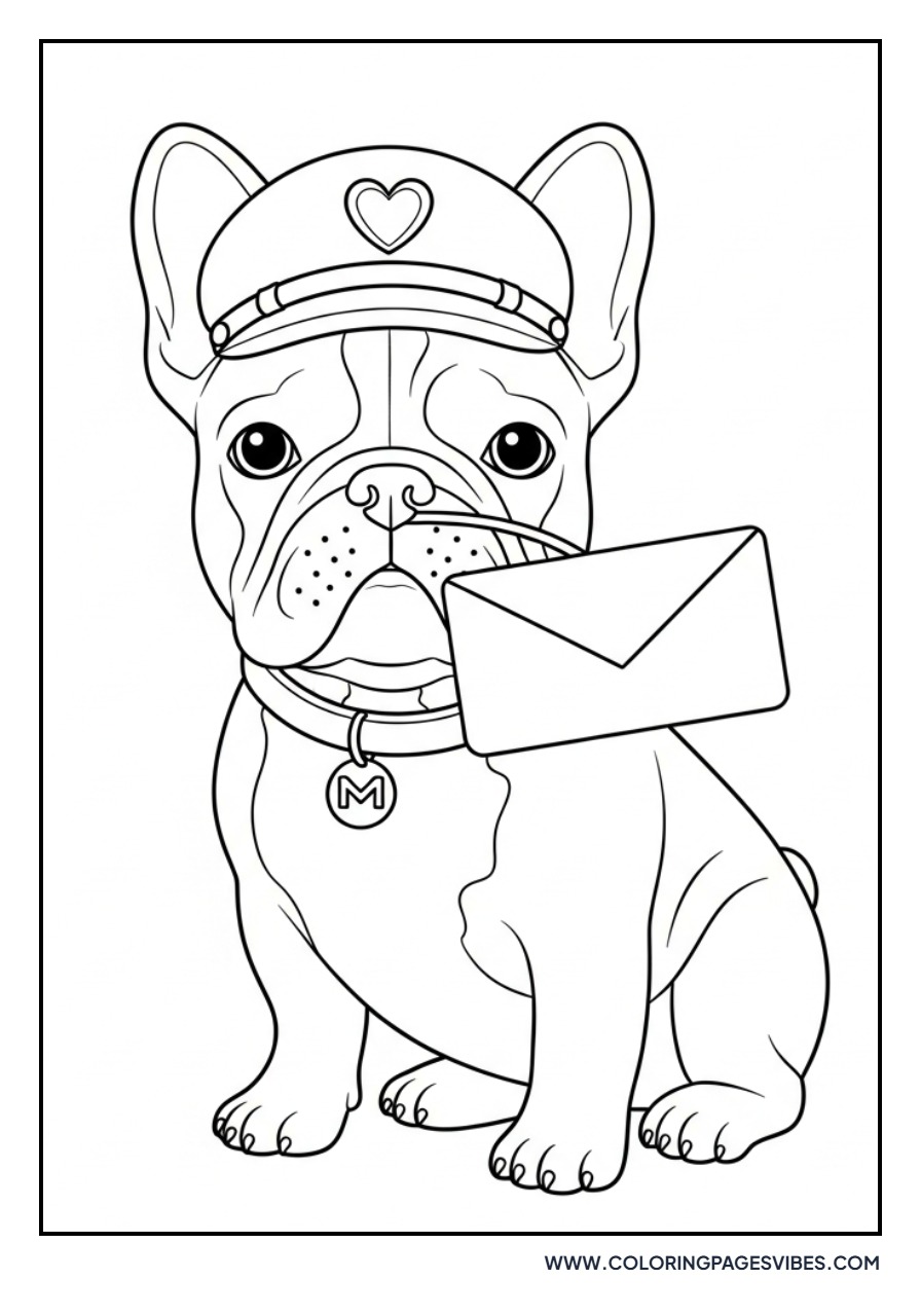 French Bulldog with Mailman