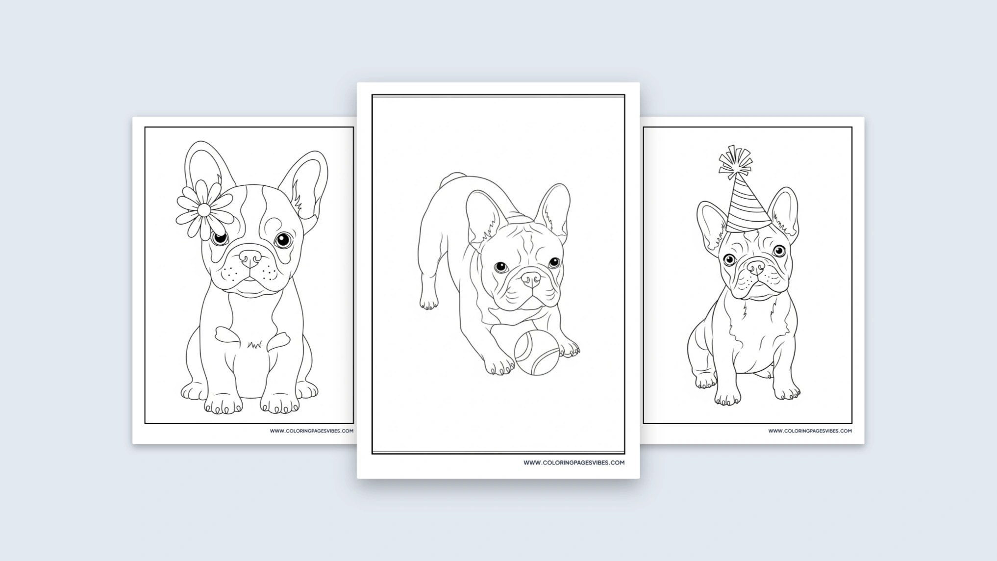 60+ Free Printable French Bulldog Coloring Pages