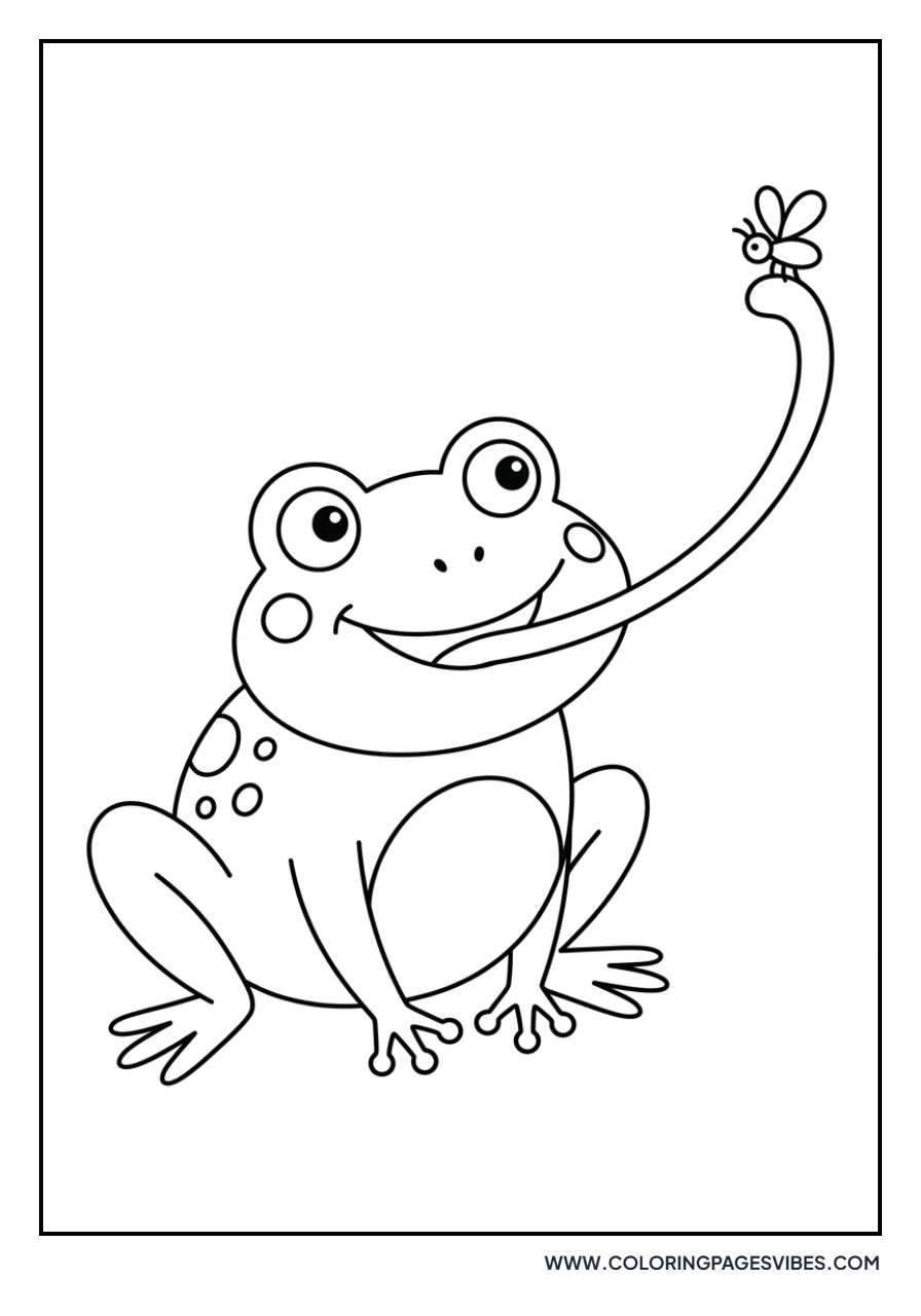 Frog Eating a Fly