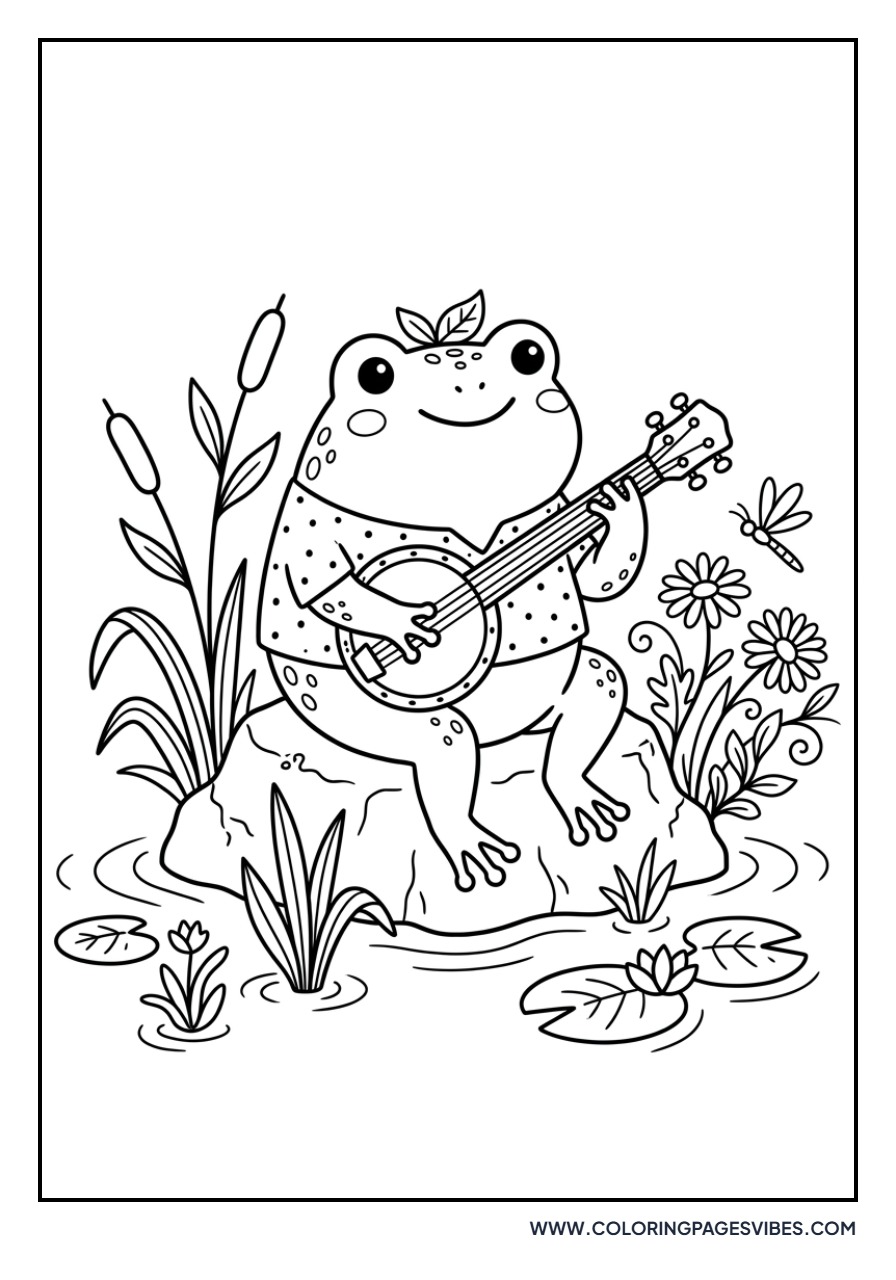 Frog Playing Banjo