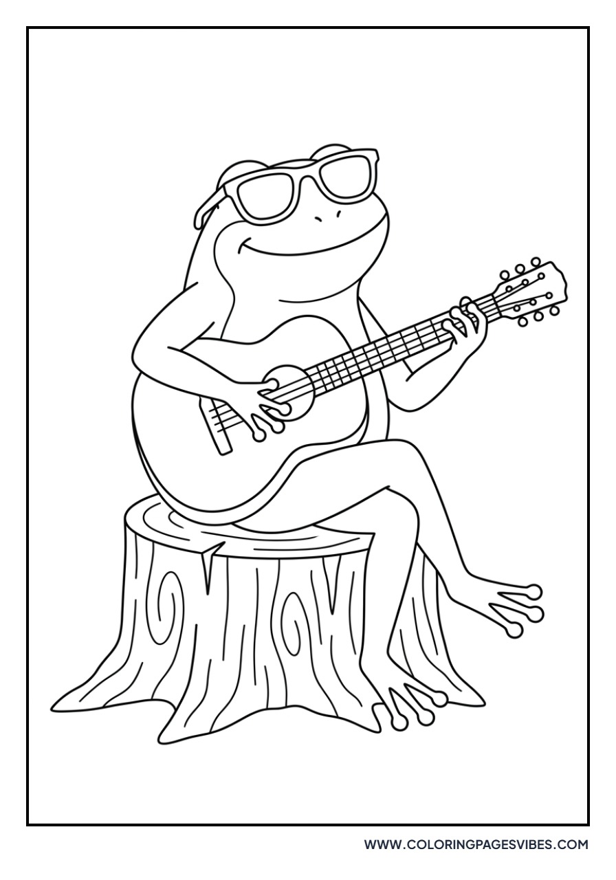 Frog Playing Guitar