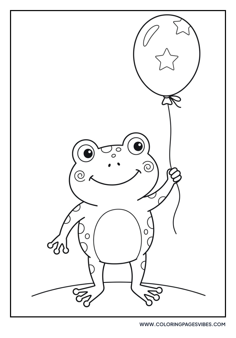 Frog with a Balloon