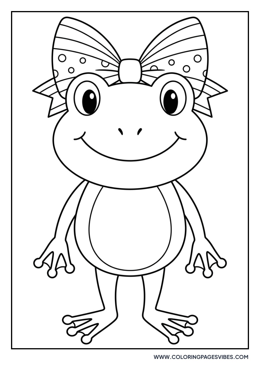 Frog with a Bow