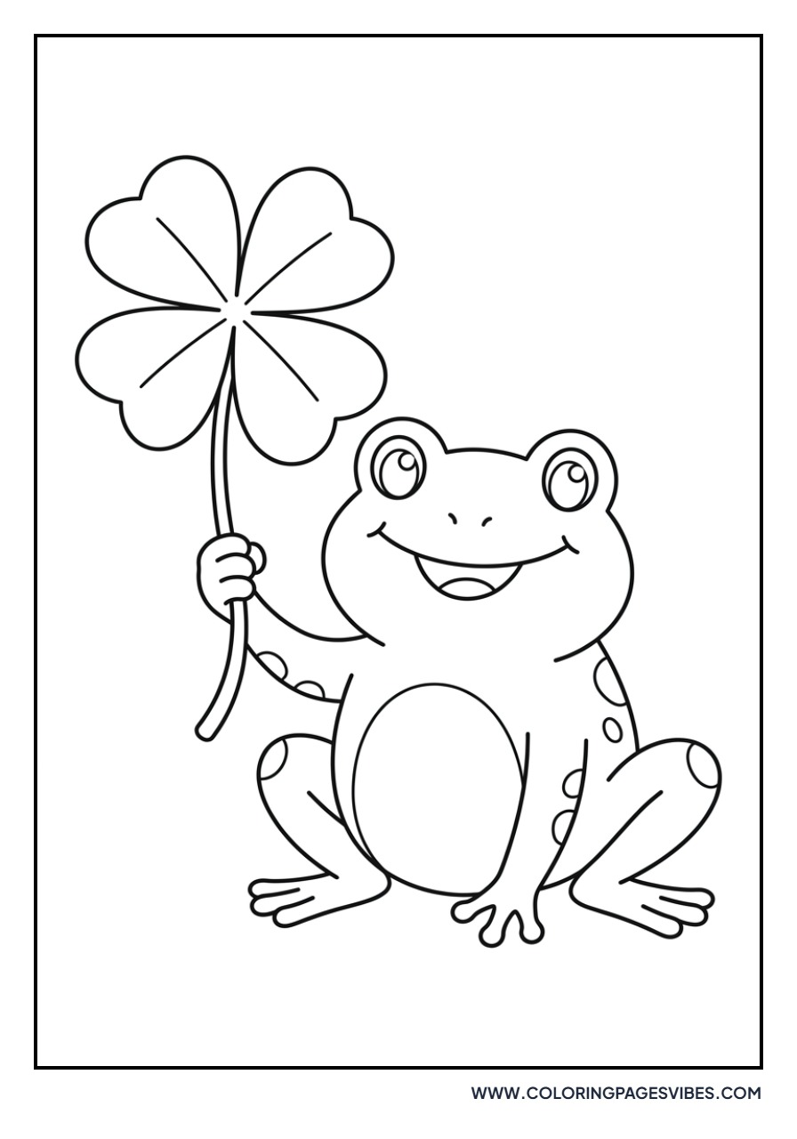 Frog with a Clover