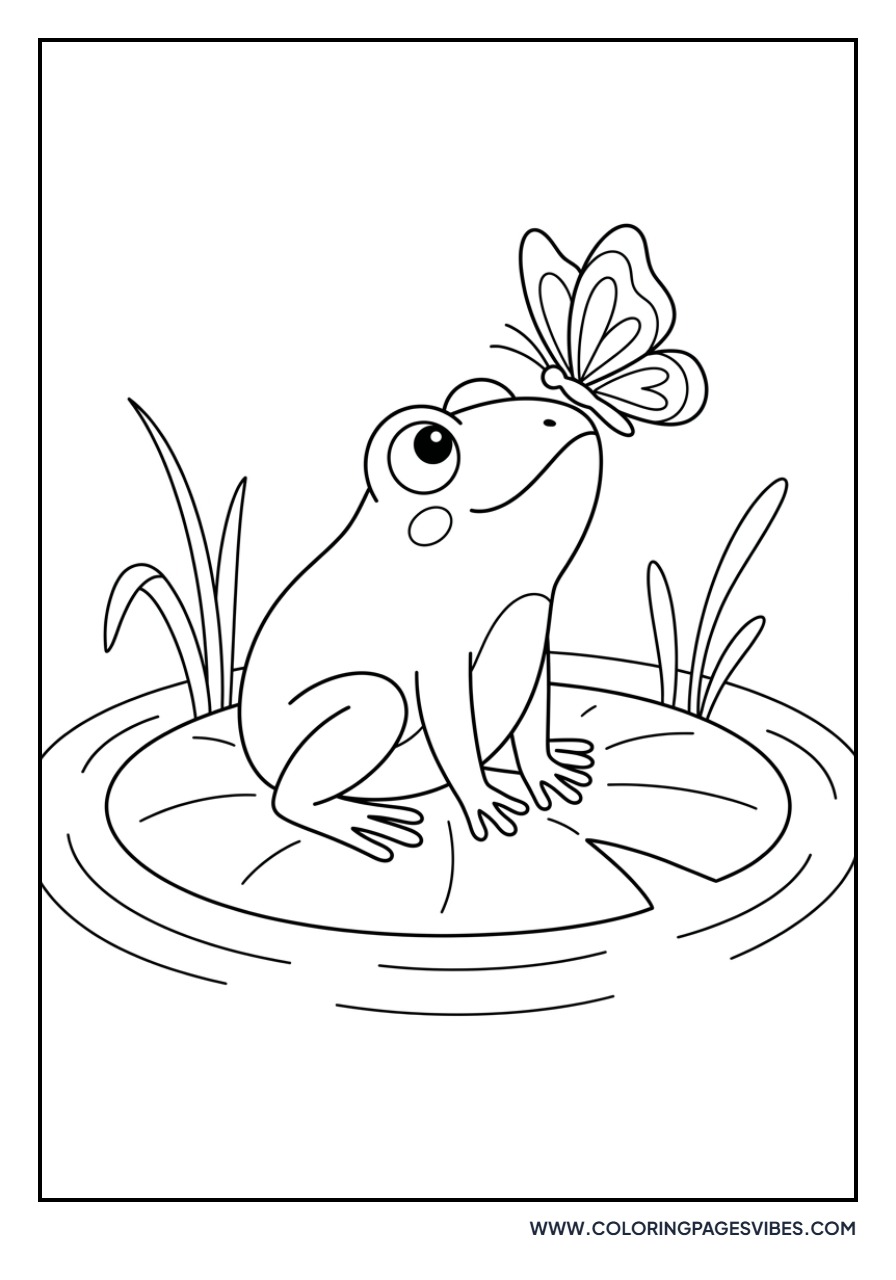 Frog with Butterfly Friend