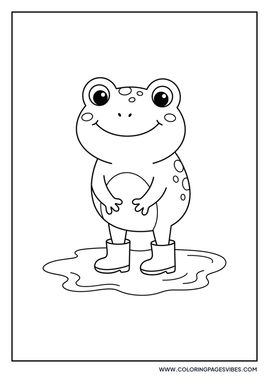 Frog with Rain Boots