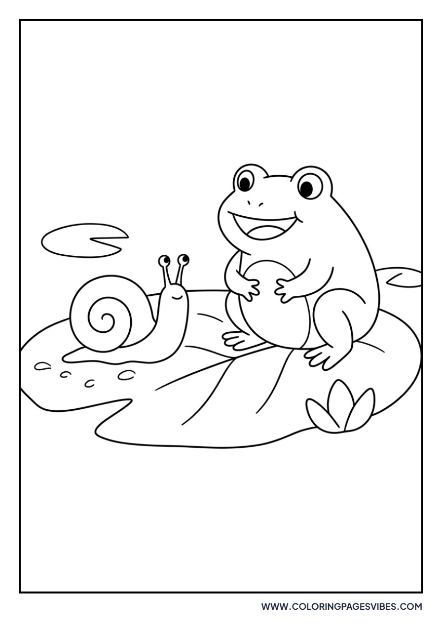 Frog with Snail Friend