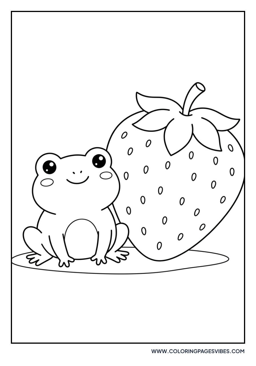 Frog with Strawberry