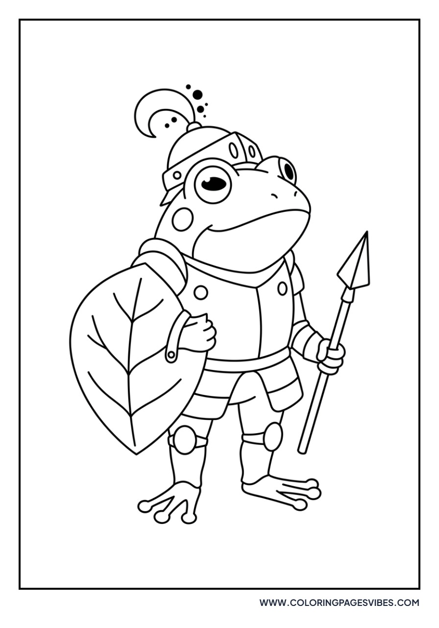 Knight Frog with Shield