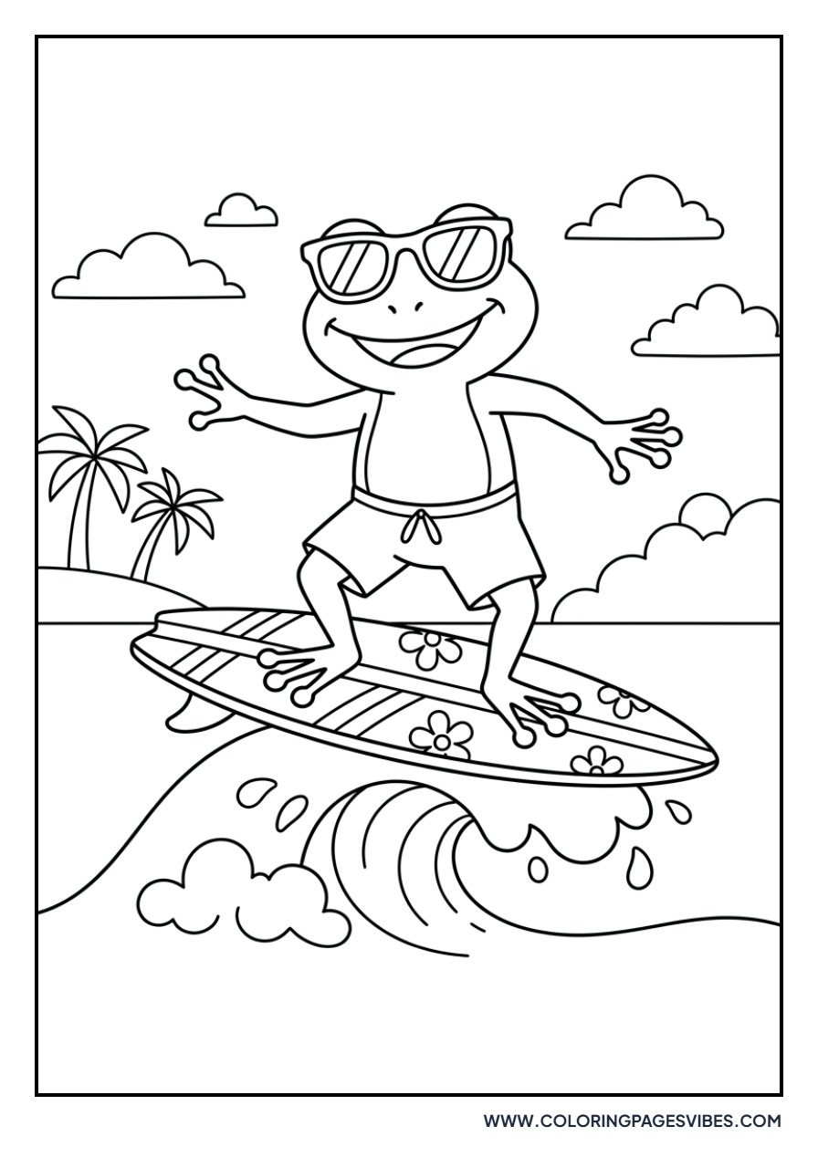 Surfer Frog