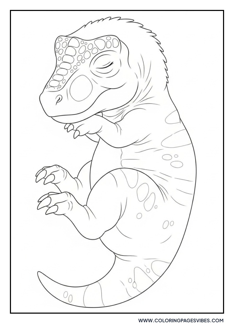 Baby Giganotosaurus Taking a Nap