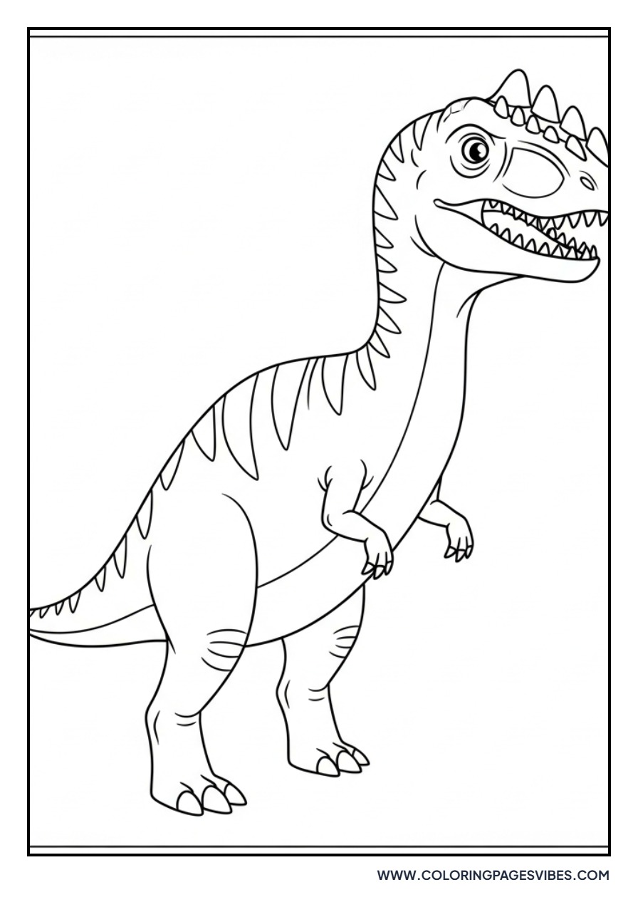 Cartoon Giganotosaurus Wearing Hat