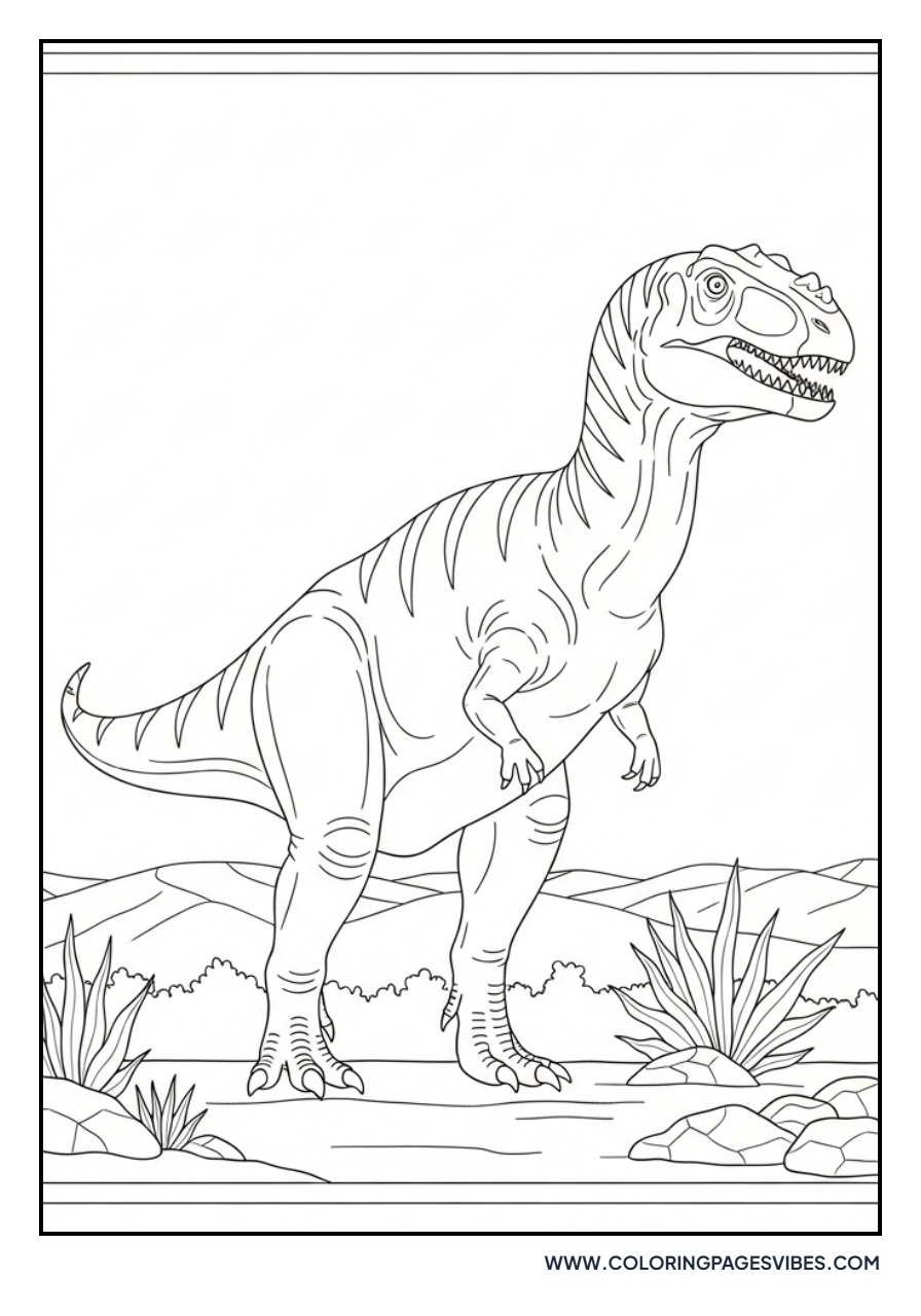 Giganotosaurus in the Scrubland