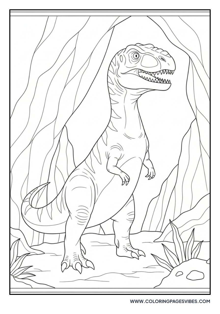 Giganotosaurus Near a Cave