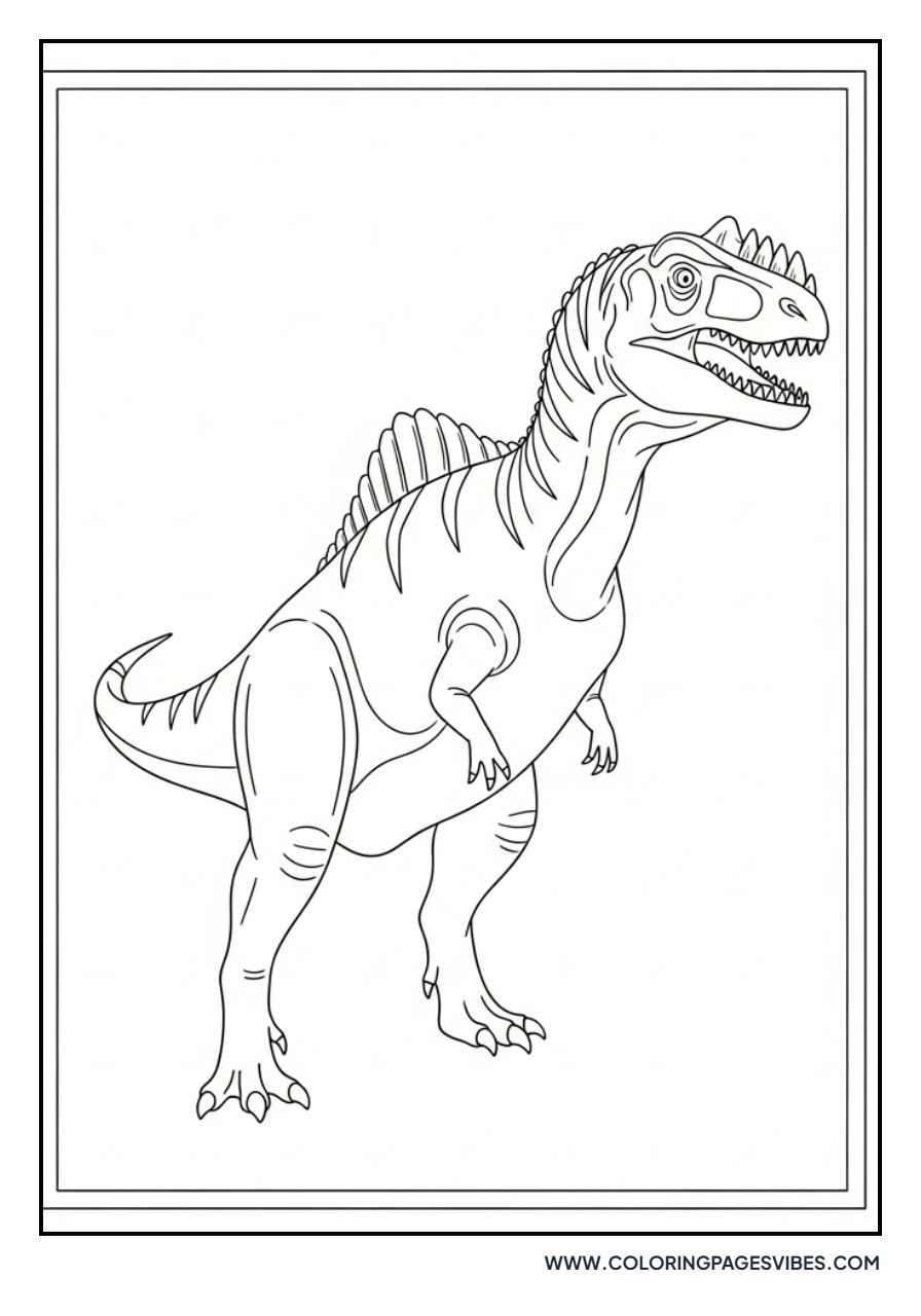 Giganotosaurus Near a Waterfall