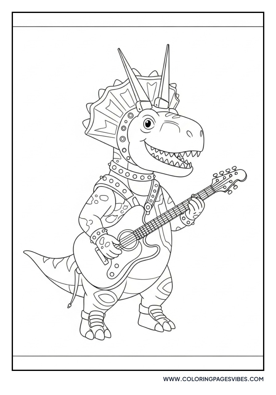 Giganotosaurus Playing Guitar