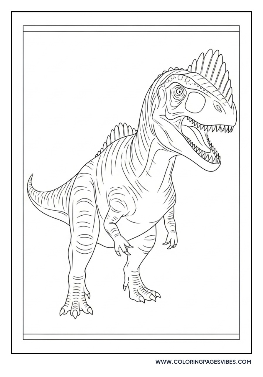 Giganotosaurus Running from Fire