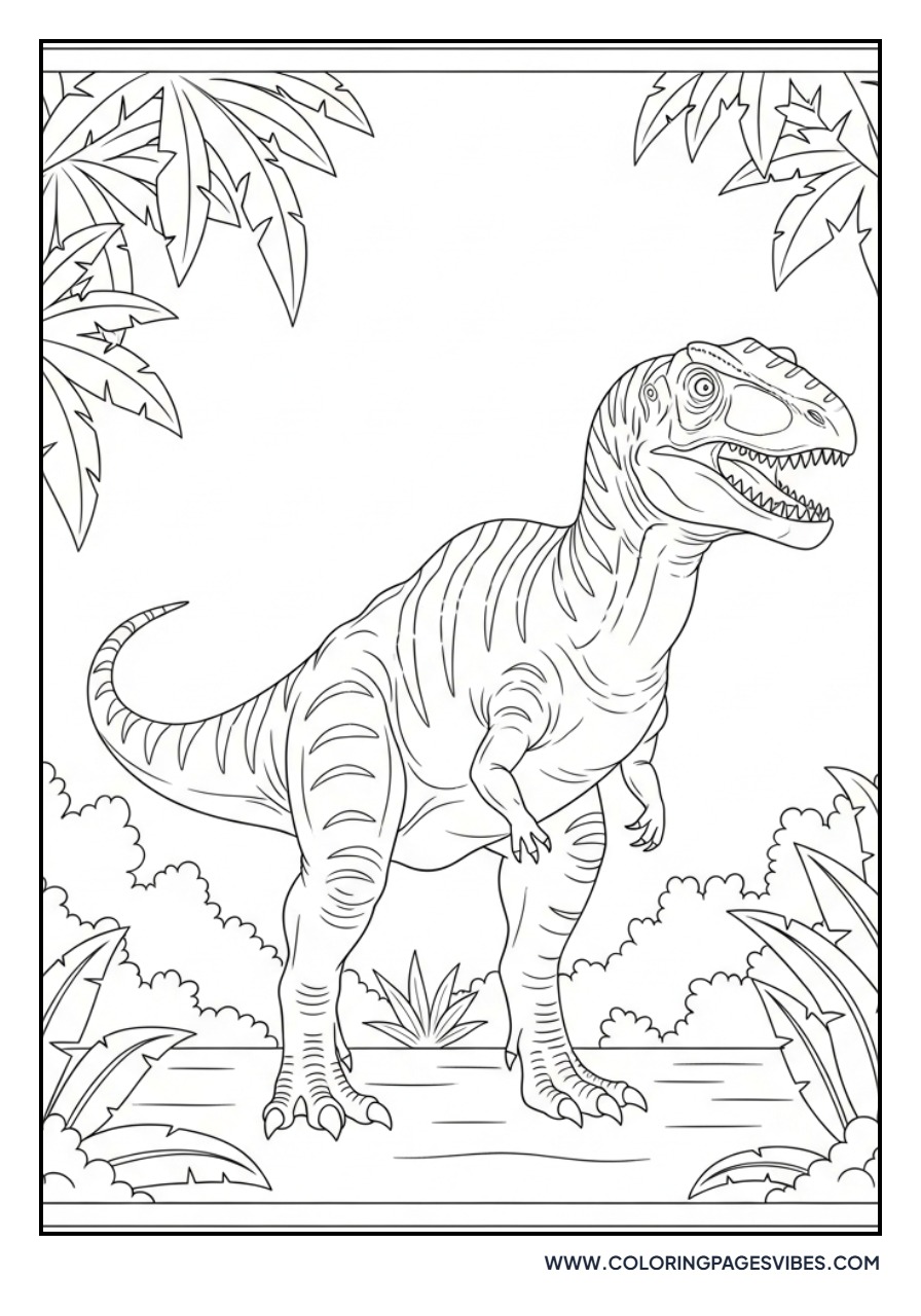 Giganotosaurus Standing in Jungle