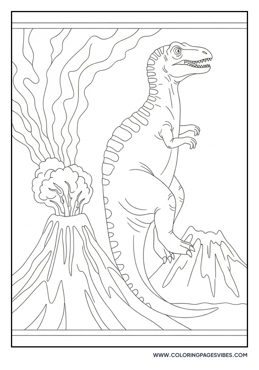 Giganotosaurus Under Volcano
